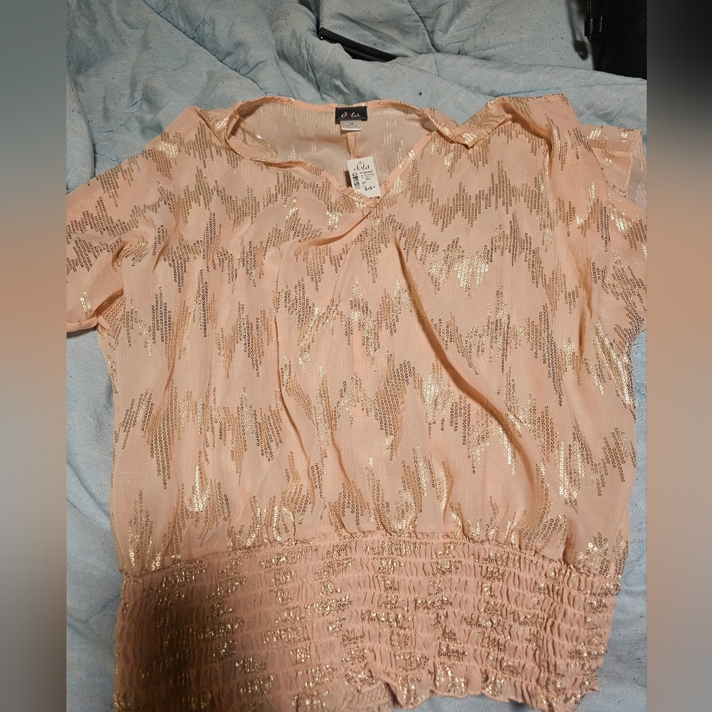 Blouse shimmer top